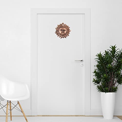 Craft Trade Decorative Sun Face Idol Wall Hanging, Vastu Items For Home For Good Luck Metal Surya Statue For Positivity, Copper 2 - Image 4