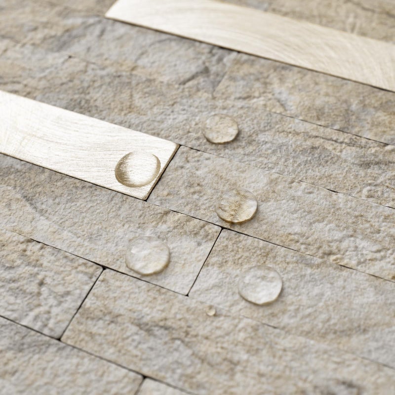 DICOFUN 10-Sheet Peel and Stick Backsplash Wall Tile, PVC Kitchen Backsplash Peel and Stick in Sandstone, 9.4 sq.ft - Image 2