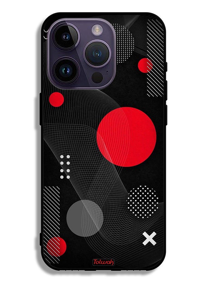 Tolwak Apple iPhone 14 Pro Protective Case Round And Cross Shape Pattern - Image 2