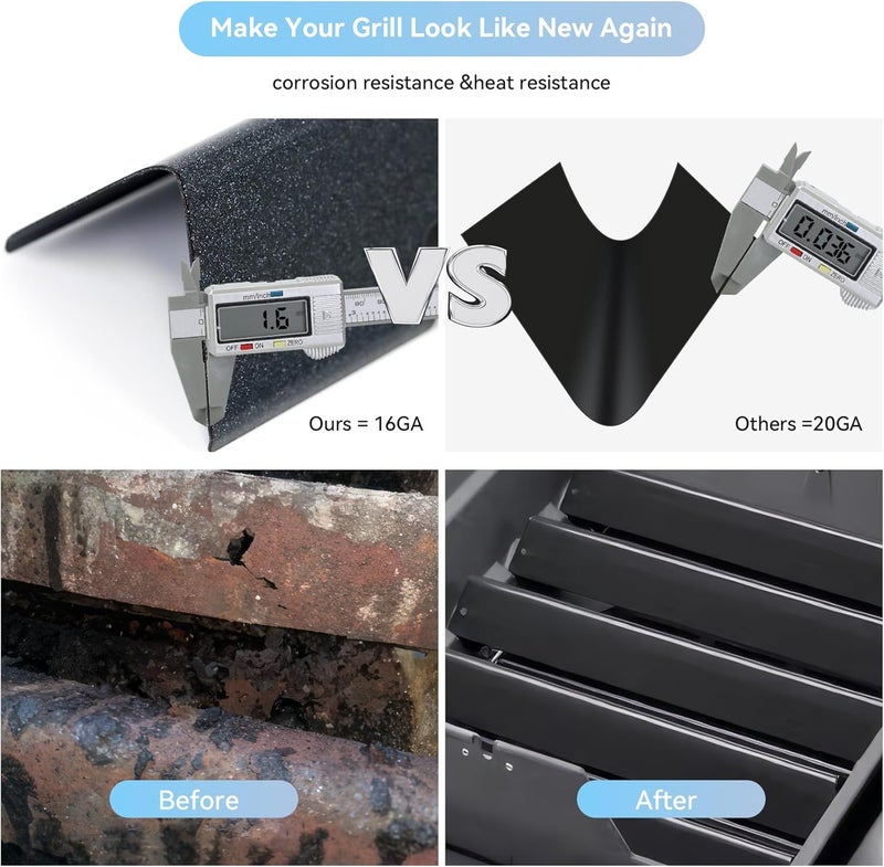 FORYEYC Spirit II e-210 Grill Replacement Parts for Weber Spirit II E-210 E220 S210 S220 GS4 200 with Front Control, Flavorizer Bars 15.3 Inch and 69785 67024 Burner 18 inch for Weber Spirit 2 Grill Parts - Image 5