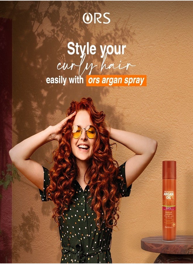 ORS - Argan Oil Fortifying & Hair Strengthening Sheen Spray 250ml - Image 1