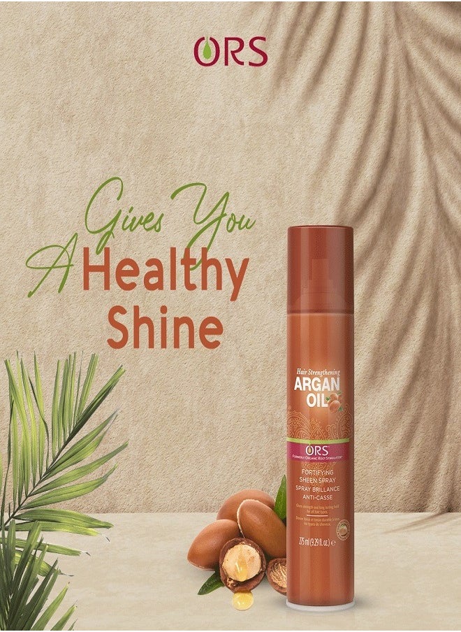 ORS - Argan Oil Fortifying & Hair Strengthening Sheen Spray 250ml - Image 1