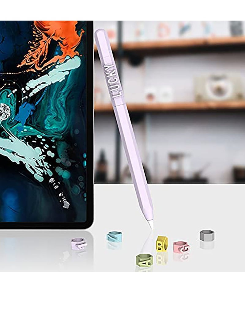 STAUD - DIY Silicone Case for Apple Pencil, 2nd Generation Holder Sleeve Skin Cover Accessories Kit for iPad Pro 11 12.9 inches,  Soft Grip Pouch Cap Holder, and 5 Protective Nib Covers (Pink) - Image 1
