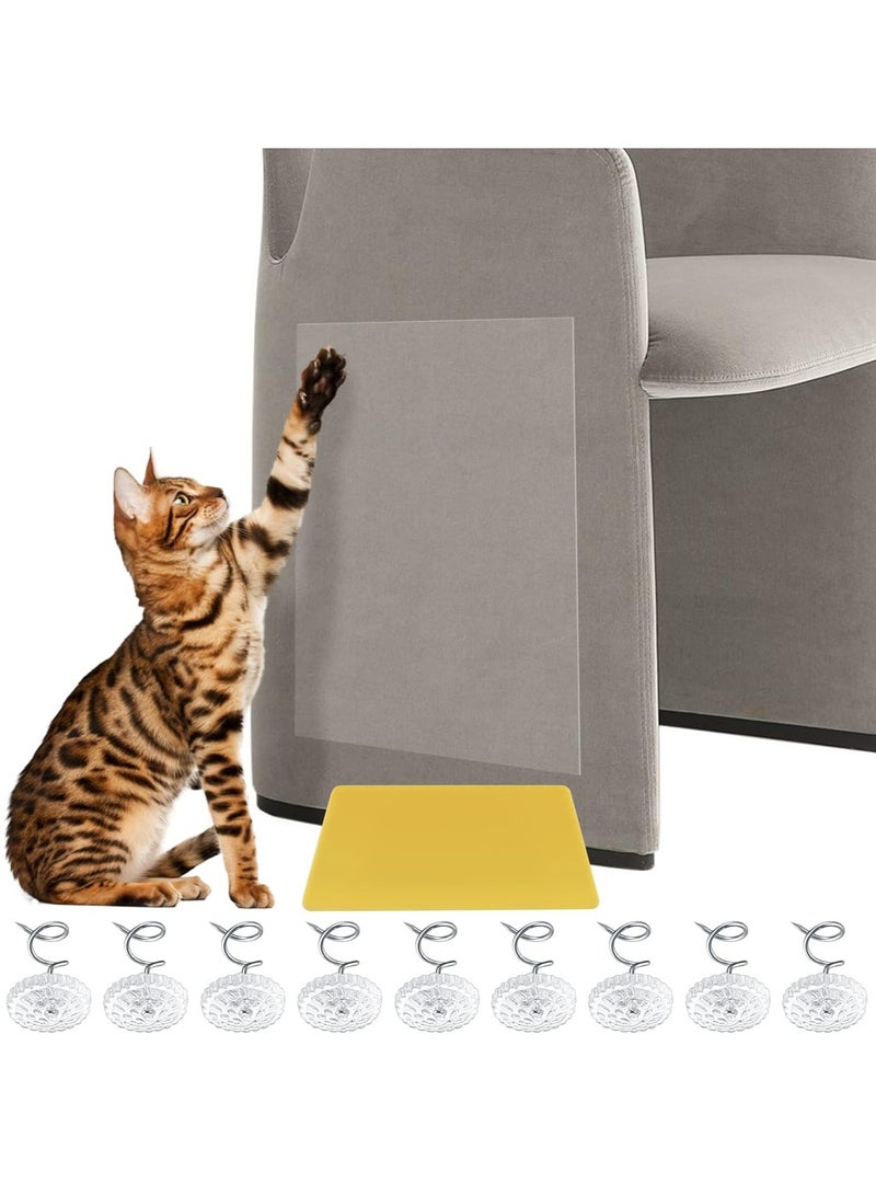 رات سو 8 قطع حاميات الأثاث من الخدوش للكنبة حاميات خدش القطط شريط تدريب حماية الأثاث من الخدوش حماية ضد الخدوش للكلاب والقطط للزوايا الخاصة بالكنب والأبواب بأبعاد 30 40 سم - Image 1