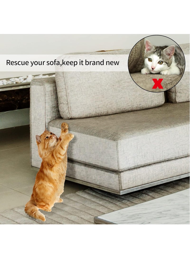 رات سو 8 قطع حاميات الأثاث من الخدوش للكنبة حاميات خدش القطط شريط تدريب حماية الأثاث من الخدوش حماية ضد الخدوش للكلاب والقطط للزوايا الخاصة بالكنب والأبواب بأبعاد 30 40 سم - Image 4