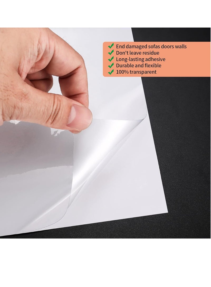 رات سو 8 قطع حاميات الأثاث من الخدوش للكنبة حاميات خدش القطط شريط تدريب حماية الأثاث من الخدوش حماية ضد الخدوش للكلاب والقطط للزوايا الخاصة بالكنب والأبواب بأبعاد 30 40 سم - Image 3