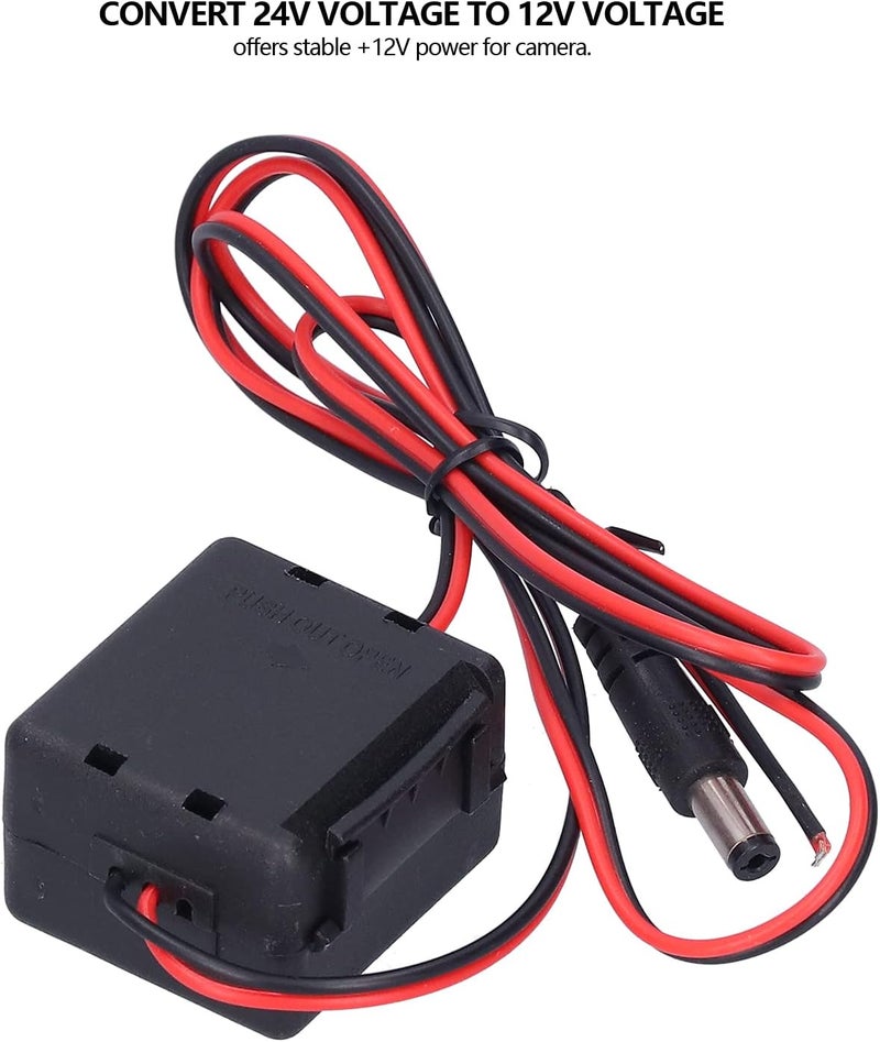 Keenso 24V to 12V Power Converter Voltage Transformer with BuiltIn Filter for Car Truck Bus Parking Camera 12V Electronics Voltage Regulator  - Image 4