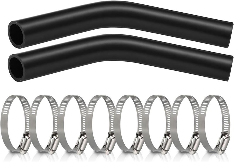 BEIJIULI 2pack Gas Tank Filler Hose with 8 Clamps,1 1/2" ID Reinforced Gasoline Fuel Filler Neck Hose (15 7/8" Long) - Image 1