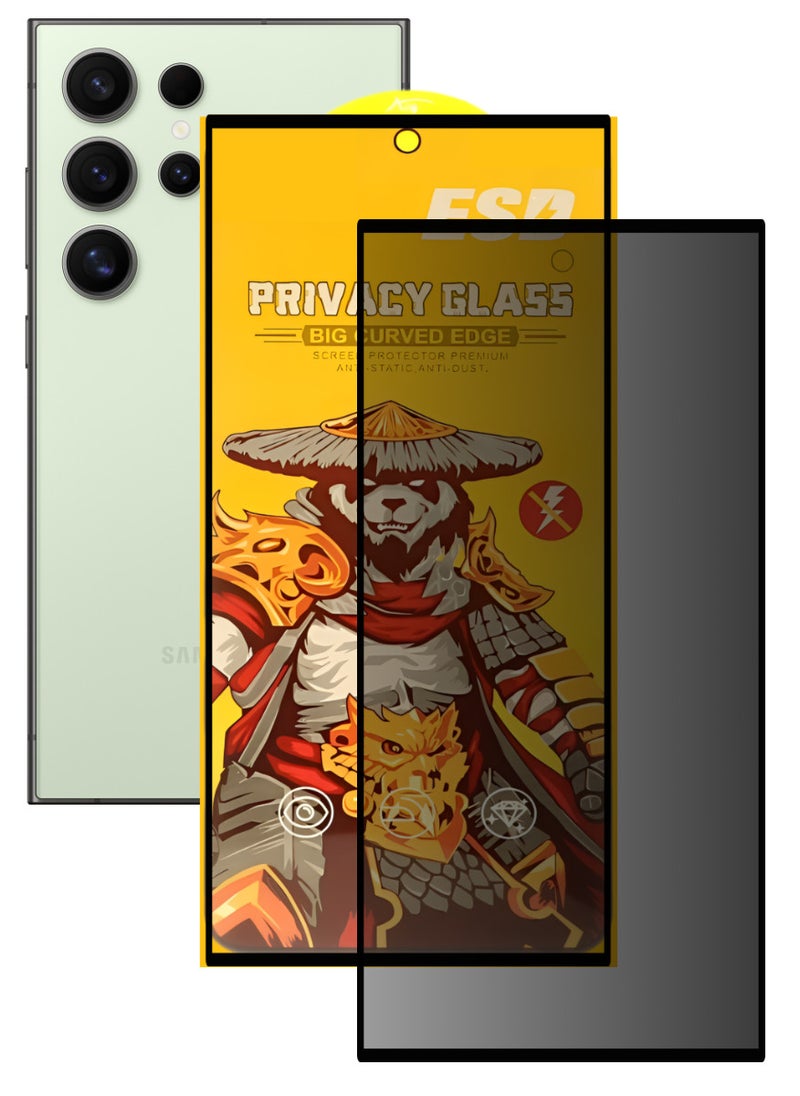 ESD Tempered Dustproof Privacy Glass Screen Protector Compatible For Samsung Galaxy S24 Ultra - Image 1