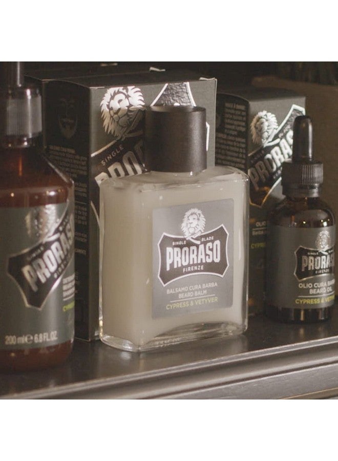 proraso Beard Care Kit For Men Cypress & Vetyver Beard Wash Oil And Balm Gift Set To Cleanse Soothe And Soften All Beard Lengths & Skin Types - Image 5