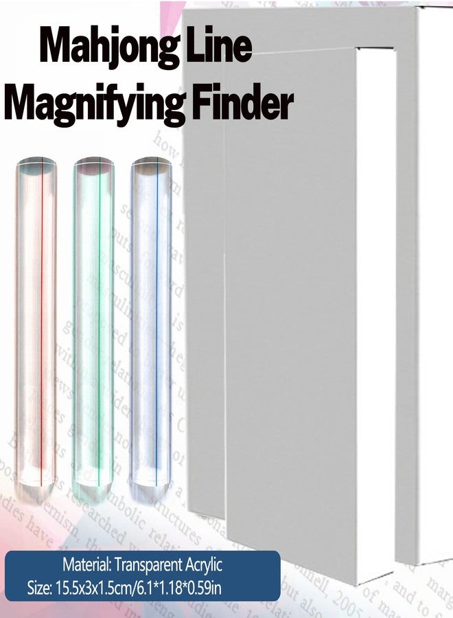 Viyohoh 4 Pack Mahjong Line Magnifying Finder for NMJL Card with Guiding Line, Mahjong Players Essential Accessories (Blue) - Image 2