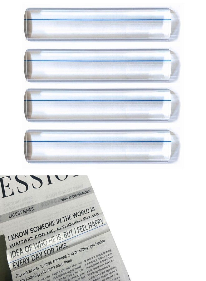 Viyohoh 4 Pack Mahjong Line Magnifying Finder for NMJL Card with Guiding Line, Mahjong Players Essential Accessories (Blue) - Image 1