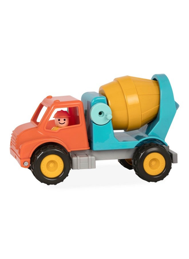BATTAT Cement Mixer Truck With Working Movable Parts And Driver Toy Trucks For Toddlers 18M+ Orange/Blue - Image 2