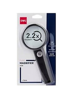Deli Magnifier Large Glass: 2.2X With Small Lens 