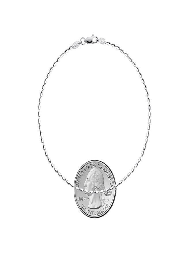 Savlano 925 Sterling Silver Oval Rice Bead Strand Chain Bracelet For Women - Made in Italy Comes Gift Box (7, 1.8mm) - Image 3