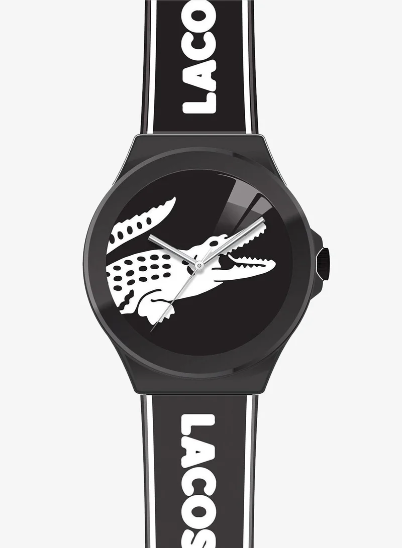 Lacoste  Neocroc Collection Analog Quartz Watch For Men With Black Silicone Bracelet - 2011185 for Men | Best Price UAE