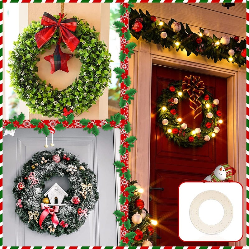 Haoser Pack of 4 pcs Wooden Floral Craft Rings, Wooden Floral Wreath Rings for Making Wedding Wreath Décor and Wall Hanging Craft Wreath Frames for Crafts, (Inner 6.5 x Outer 8.5IN) - Image 2