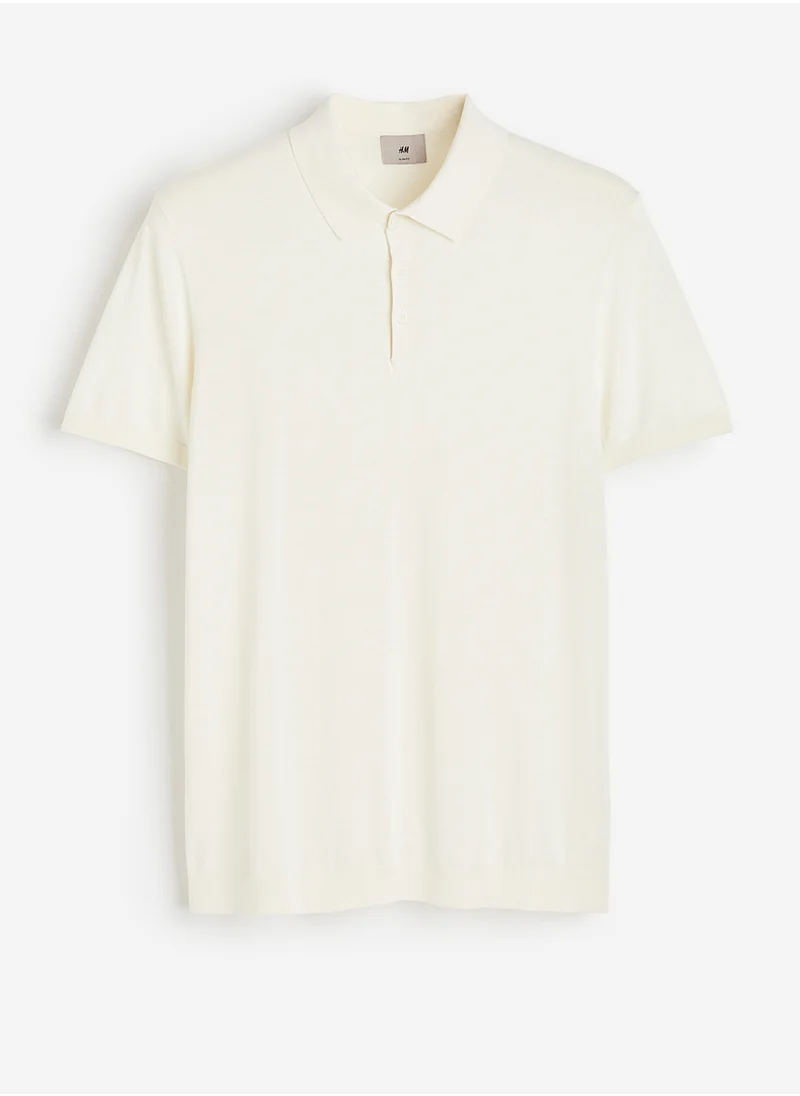 اتش اند ام Slim Fit Silk-Blend Polo Shirt