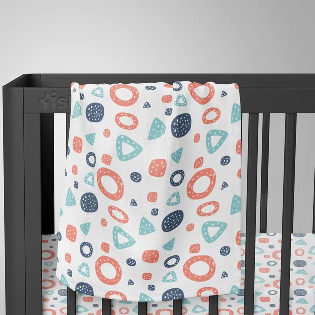 1ST STEP 100% 2 Ply Printed Muslin Blanket (90 * 90 Cm) (Shapes 2) - Image 4