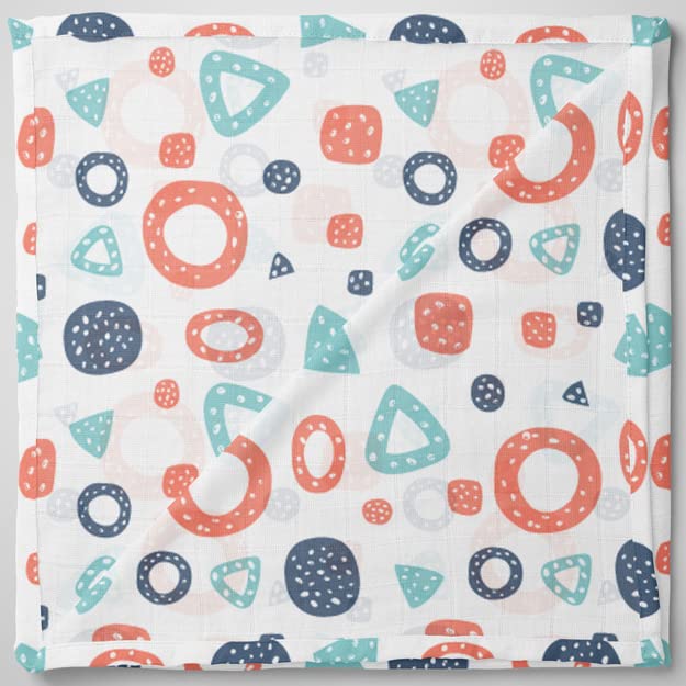 1ST STEP 100% 2 Ply Printed Muslin Blanket (90 * 90 Cm) (Shapes 2) - Image 2
