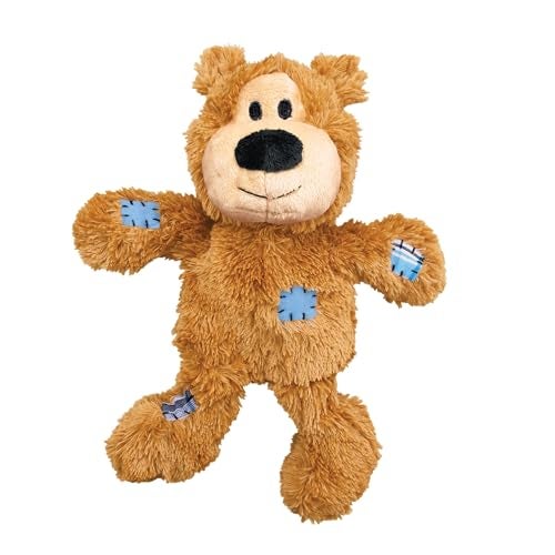 KONG Wild Knots Bears Durable Dog Toys with Internal Knotted Ropes and Minimal Stuffing for Less Mess Assorted Colors MediumLarge - Image 1