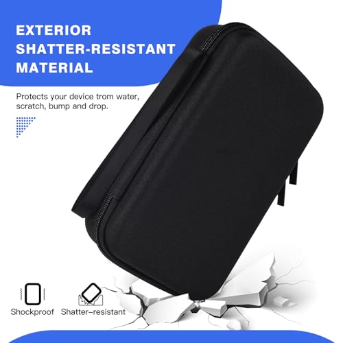 CAAORDKSO Hard Travel Electronic Organizer Case for MacBook Power Adapter Chargers Cables Power Bank Apple Magic Mouse Apple Pencil USB Flash Disk SD Card Hard Drive Waterproof Shockproof Carrying Bag, Black - Image 4