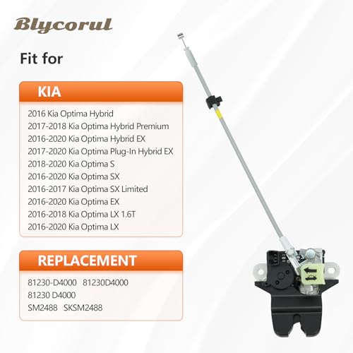 Blycorul Rear Trunk Latch Actuator, Compatible with 2016-2020 Kia Optima, Rear Tailgate Hatch Lock Actuator, Replaces 81230-D4000, 81230D4000 - Image 2