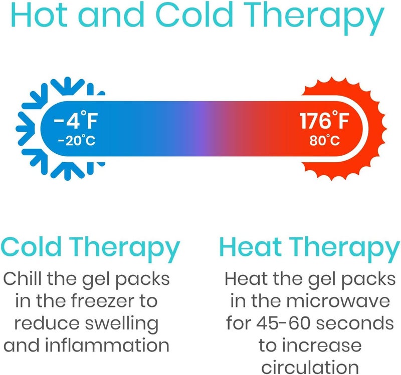 Arctic Flex Reusable Hot  Cold Gel Ice Pack Wrap with Strap  Hot  Cold Therapy Gel Ice Pack Wrap for Injuries Pain Shoulder Knee Back Elbow  Foot  Flexible Wrap Around Cold Pack  Compress - Image 4