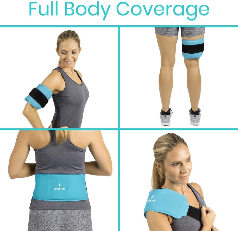 Arctic Flex Reusable Hot  Cold Gel Ice Pack Wrap with Strap  Hot  Cold Therapy Gel Ice Pack Wrap for Injuries Pain Shoulder Knee Back Elbow  Foot  Flexible Wrap Around Cold Pack  Compress - Image 3