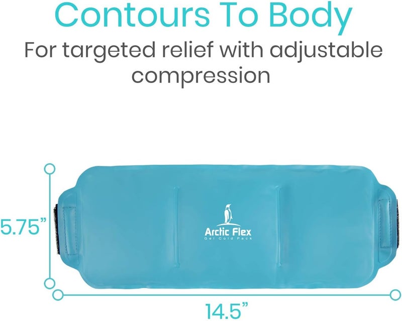 Arctic Flex Reusable Hot  Cold Gel Ice Pack Wrap with Strap  Hot  Cold Therapy Gel Ice Pack Wrap for Injuries Pain Shoulder Knee Back Elbow  Foot  Flexible Wrap Around Cold Pack  Compress - Image 5