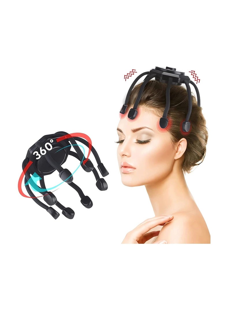 SYOSI SYOSI, Hair Scalp Massager with 8 Vibrating Contacts, Rechargeable Portable Head Massager for Pain and Anxiety Relief, Stress Relax, Tension, Relaxation, Deep Sleep, Multidimensional Relaxation  - Image 1