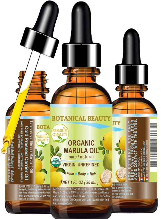 Botanical Beauty Organic MARULA OIL WILD GROWTH 100% Pure Natural Virgin, Unrefined Cold-Pressed Moisturizer for FACE, DRY SKIN, BODY, DAMAGED HAIR, NAILS, Anti-Aging (1 Fl Oz) - Image 2