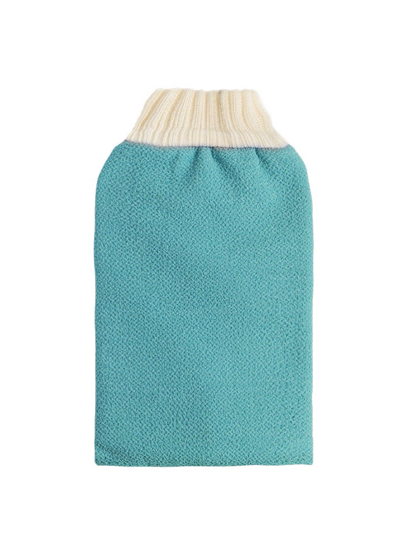 Bath TowelDouble Sided Back Rub GloveMud ScrubBath Blue - Image 1