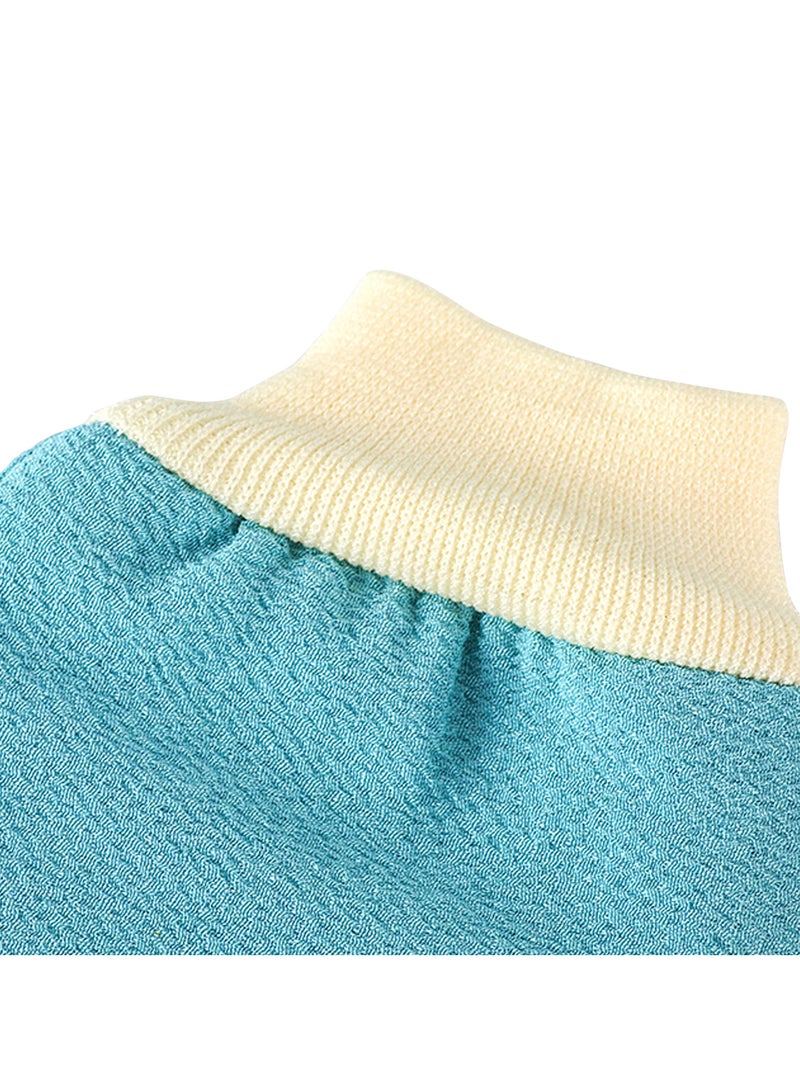 Bath TowelDouble Sided Back Rub GloveMud ScrubBath Blue - Image 2