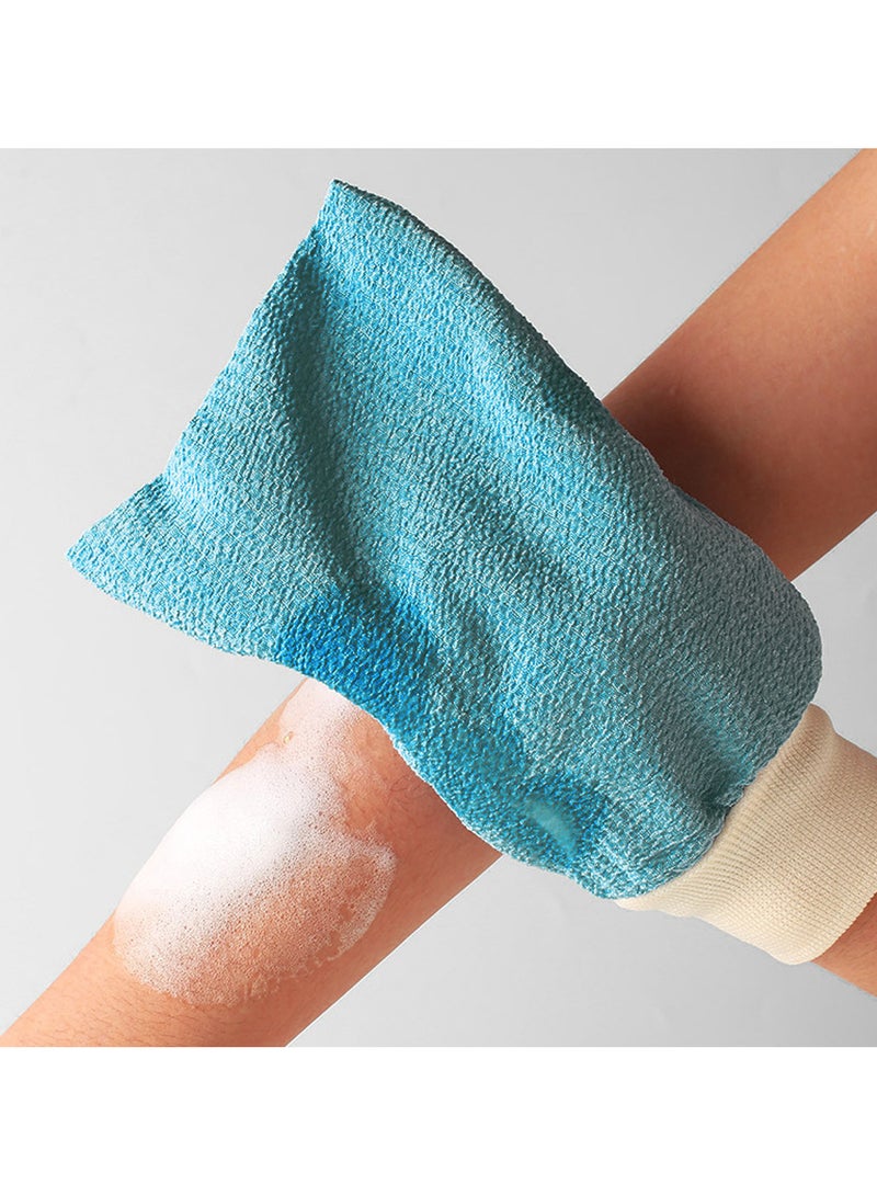 Bath TowelDouble Sided Back Rub GloveMud ScrubBath Blue - Image 4