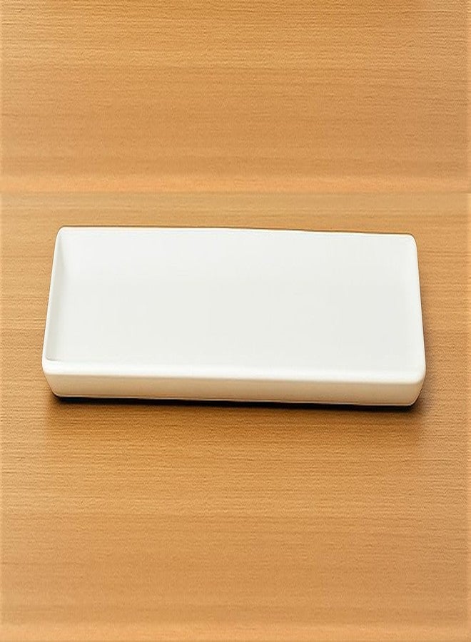 Lifeplast Unbreakable Welcome Small Serving Snacks Platter/Tray/Plastic (Pack of 1) (White) - Image 1