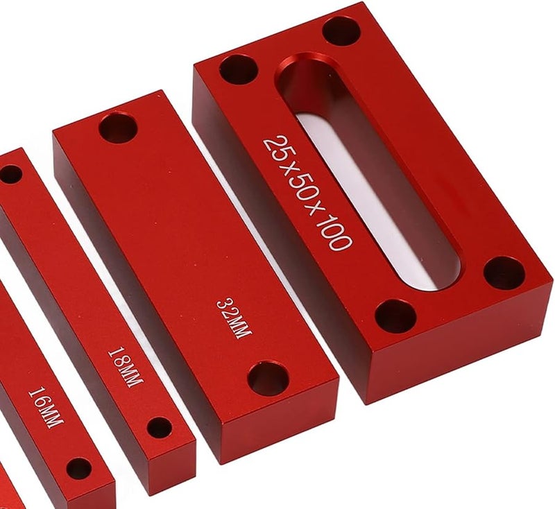 9PCS Aluminum Alloy Setup Blocks for Milling Machine Table Saw with Etching Scale and Storage Box - Image 4