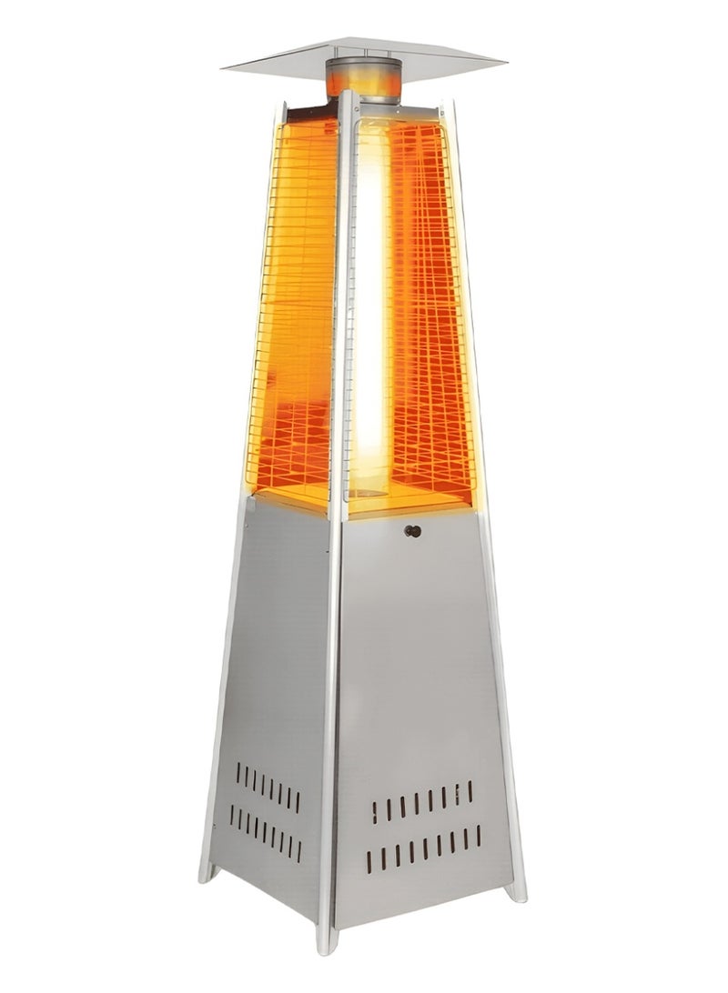 TOSCANA U Outdoor Gas Fireplace And Heater With Quartz Glass Tube For Outdoor Patio Gardens And Restaurants - Image 1