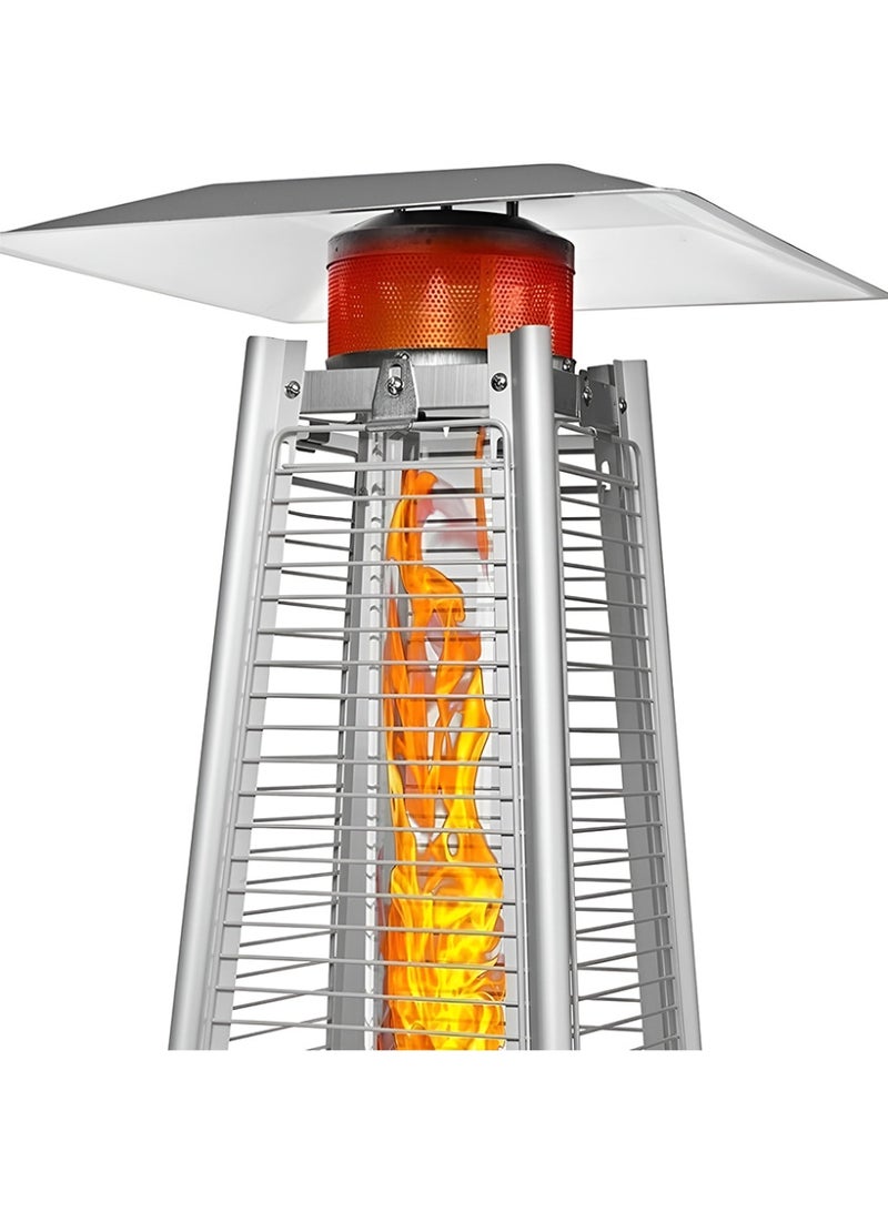 TOSCANA U Outdoor Gas Fireplace And Heater With Quartz Glass Tube For Outdoor Patio Gardens And Restaurants - Image 2