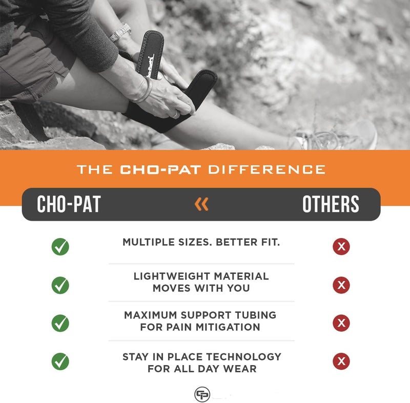 Cho-Pat Dual Action Knee Strap for Pain Relief and Mobility, Black, Small - Image 3