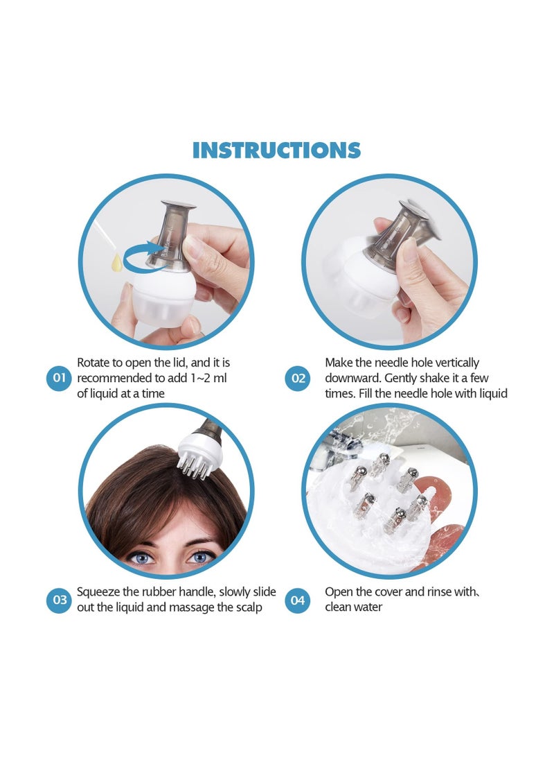 Y&D Massage Comb for Scalp, Oil Rollerball Scalp Applicator Head Medicine Fluid Brush Application  - Image 3