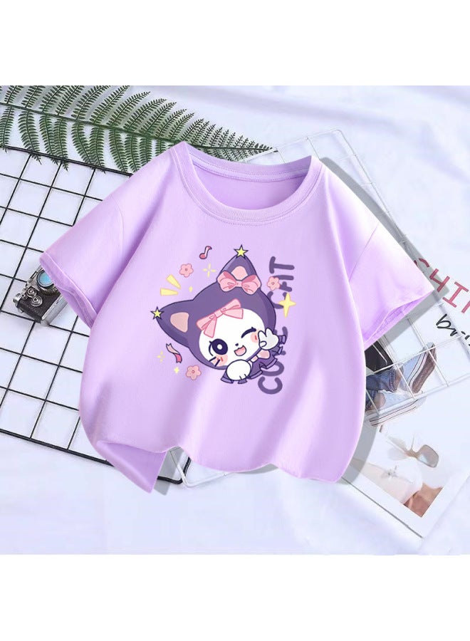 High Quality Spot Sweet Cute Little Girl Summer Children's Cotton T-shirt Short Sleeve Little Girl Clothes