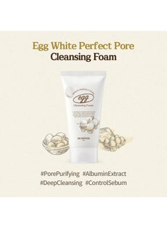 SKIN FOOD since 1957 SKINFOOD Egg Perfect Pore Cleansing Foam 150ml - Egg Yolk, Albumin Contained Pore Refining Facial Foam Cleanser - Removes Impurities from Pores (5.07 fl.oz.)  - Image 2