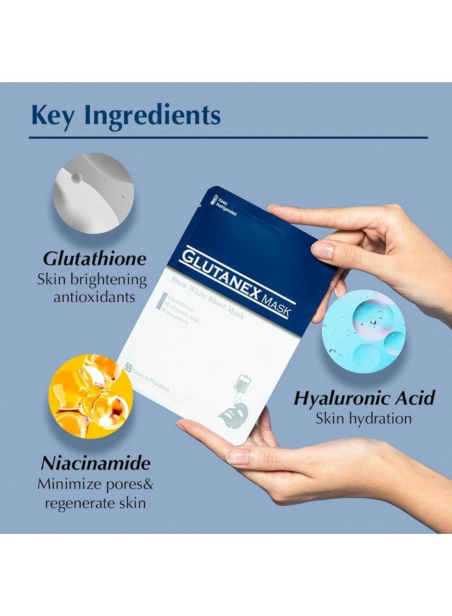 GLUTANEX Snow White Sheet Mask 15 Sheets Made In Korea - Image 4