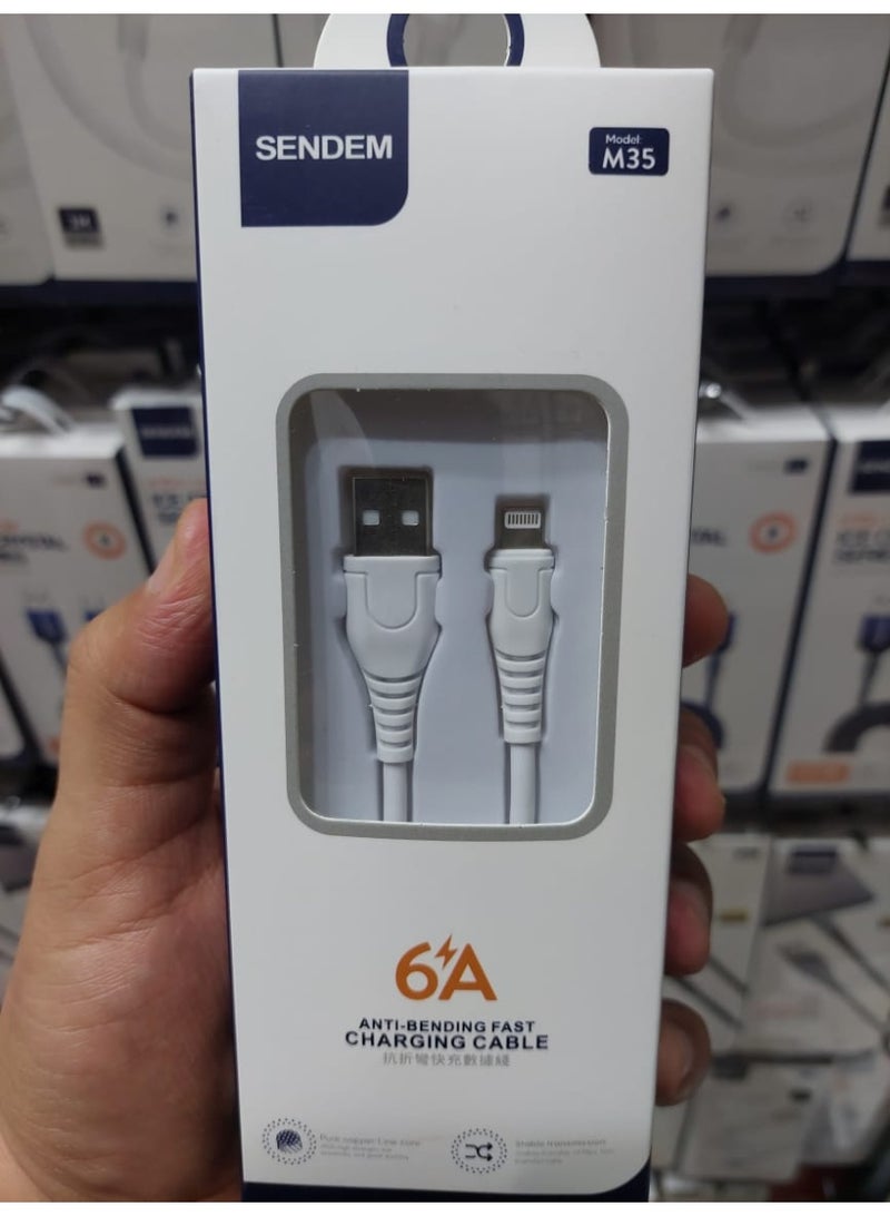 سيندم كابل شحن سريع موديل M35 مقاوم للانحناء – متوافق مع USB-A إلى USB-C، تصميم متين 6 مرات أكثر من الكابلات العادية - Image 2