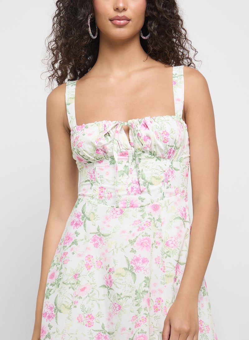 Ginger Strappy Milkmaid Floral Sundress - Image 3
