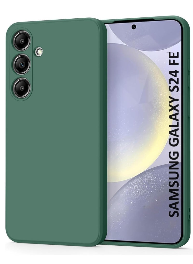 MIGOFAST Samsung Galaxy S24 FE 5G 2024 Premium Liquid Silicone Case Jelly Cover Green - Image 1
