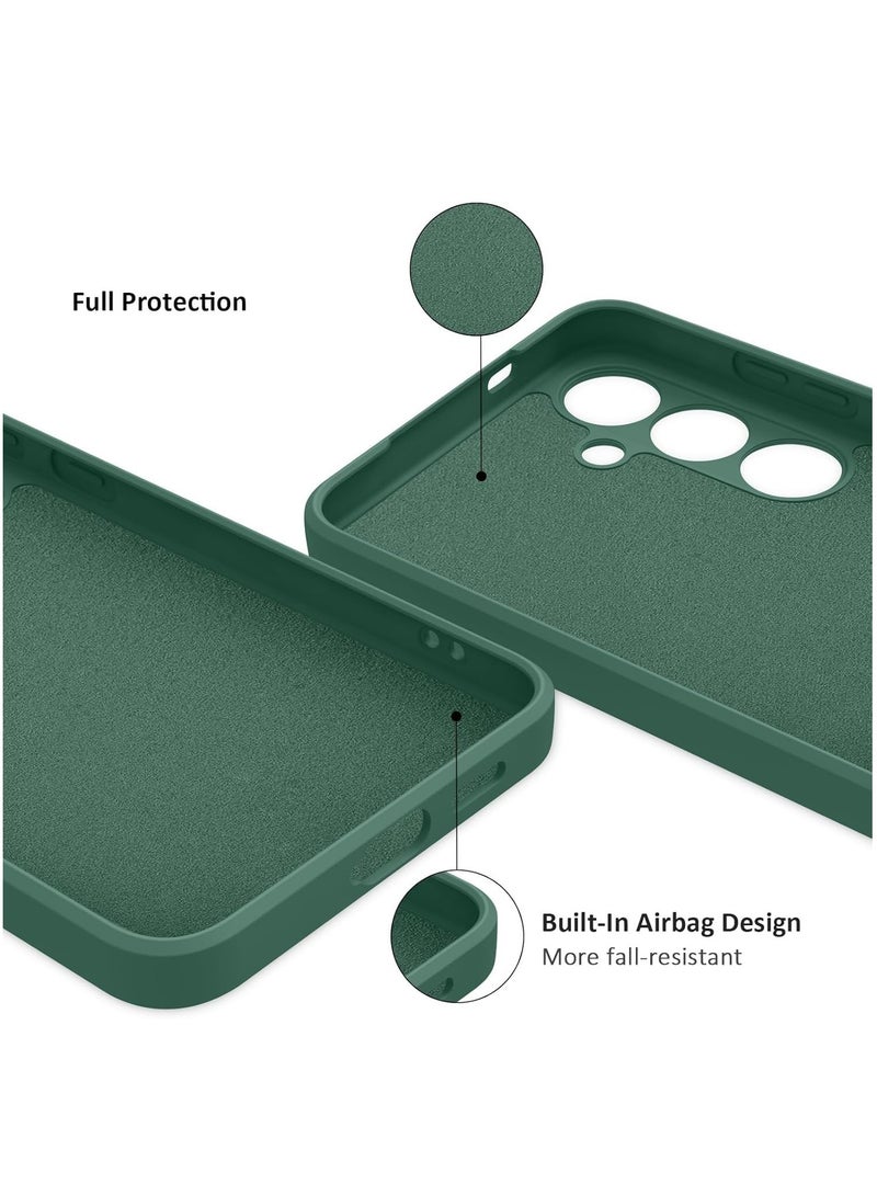 MIGOFAST Samsung Galaxy S24 FE 5G 2024 Premium Liquid Silicone Case Jelly Cover Green - Image 3