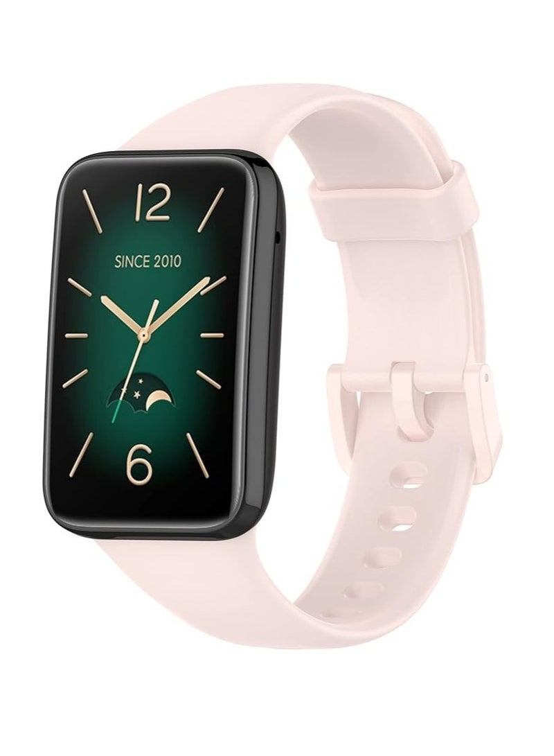 Watch Silicone Band Compatible with Xiaomi Mi Band 7 Pro - Silicone Wristband Bracelet Pink - Image 2