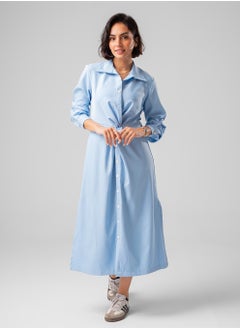 Arafa Long Sleeves Dress - Women (Sky Blue)  - Image 1